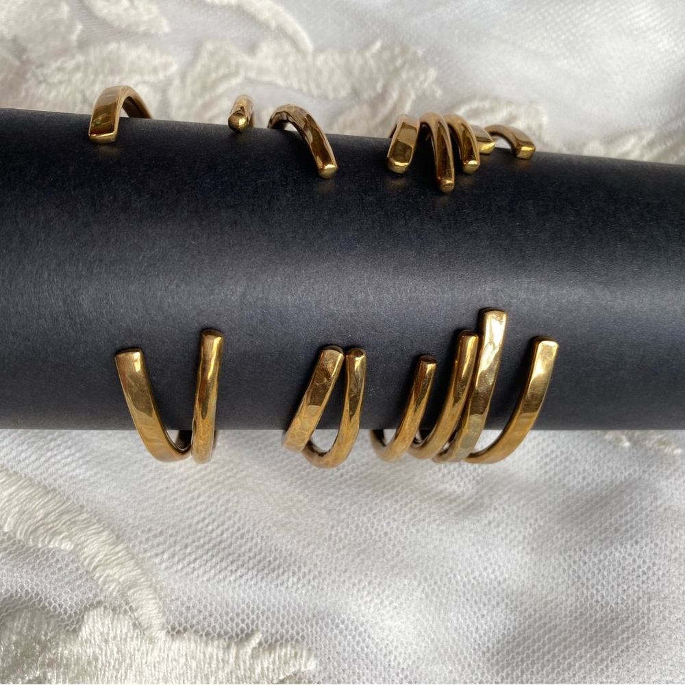 Soko Gold Tone Mixed-Texture Stackable Bangle Set - image 3
